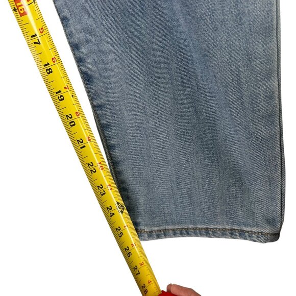 Old Navy High Rise OG Straight Jeans Size 12 Light Wash Denim Stretch Womens - Picture 12 of 12